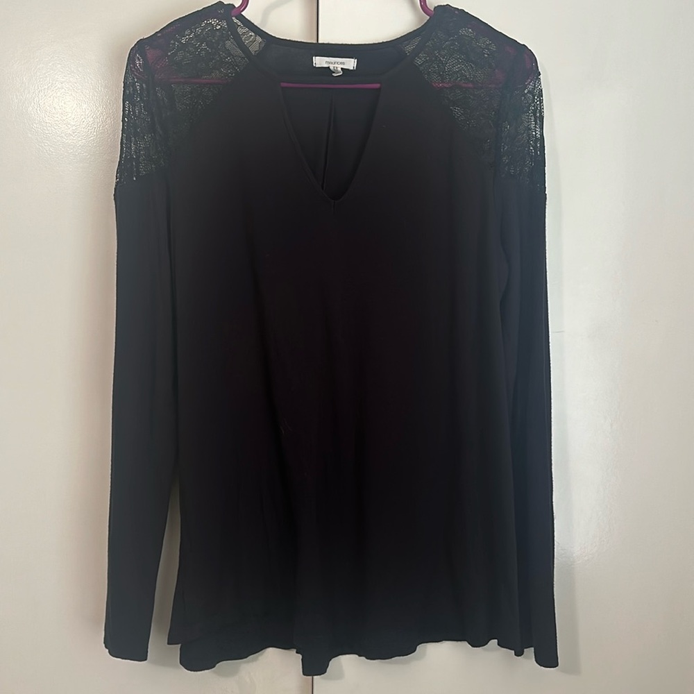 Maurice’s long sleeve lace detail top